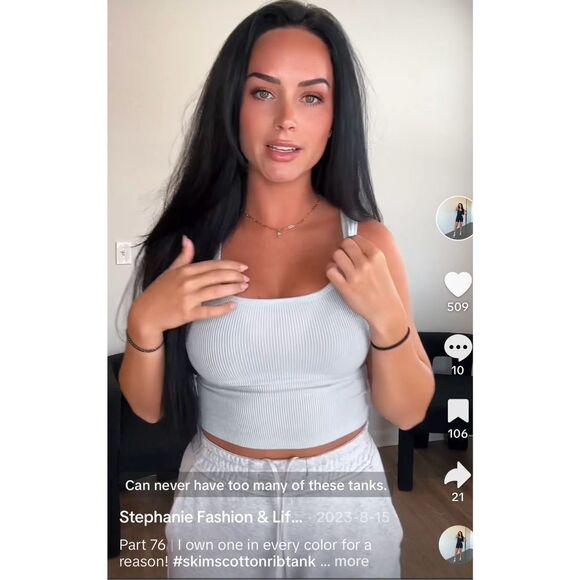 Skims Cotton Rib Long Tank Defect - Picture 7 of 16